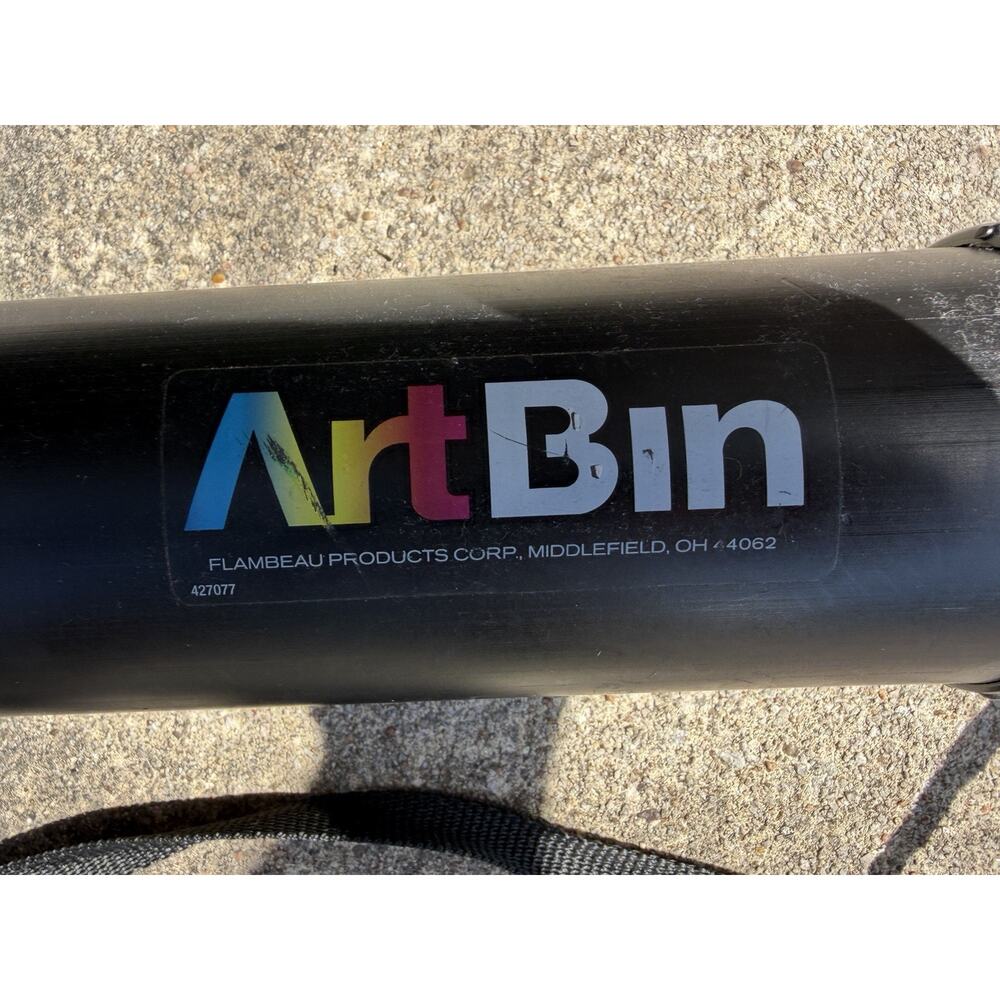 Vintage ArtBin Flambeau Expandable Storage Tube Carry Case 33” Black USA